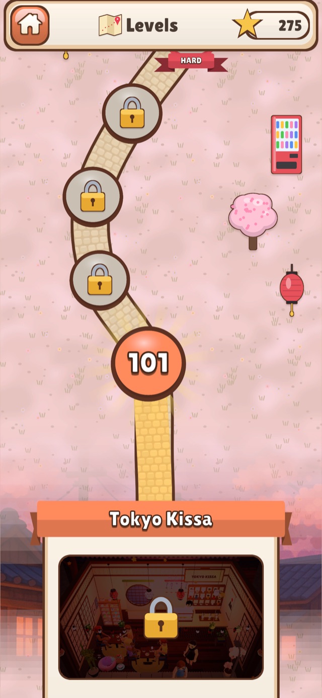 Level map leading to Tokyo Kissa
